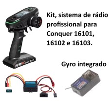 KIT Radio Profissional, Radio + receptor + ESC para o modelo conquer PRO 