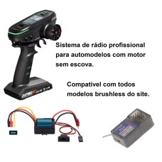 KIT Radio Profissional, Radio + receptor + ESC para motor sem escova. KIT Radio Profissional, Radio + receptor + ESC para motor sem escova.