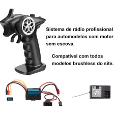 KIT Radio Profissional, Radio + receptor + ESC para o motor sem escova. KIT Radio Profissional, Radio + receptor + ESC para o motor sem escova.